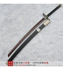 Японский самурайский меч Итиносе "Ночной призрак", дерево, покраска